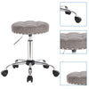 Office Chair Retro Faux Leather Round Bar Salon Rolling Stool Swivel Gas Lift