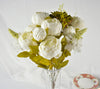 13 Heads Silk Peony Artificial Flowers Peony Wedding Bouquet Home Party Decor