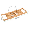 Bath Caddy Tray Bamboo Bathtub Organizer Tablet Holder Adjustable Bamboo