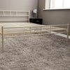 5ft King Size Bed White Steel Metal Frame Modern Bedroom Furniture