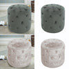 Velvet Vanity Makeup Stool Footstool Dressing Table Chair Round Upholstered Seat