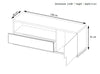 Modern GREY GLOSS FRONT TV Cabinet Stand Media Entertainment Unit 138cm
