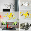 3D Mirror Flower Art Removable Wall Sticker Acrylic Mural Decal Home Room Decor