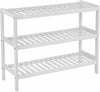 3 Tiers Shoe Rack Storage Shelf Display Stand Organiser Unit White