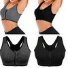 Ladies Zip Front Fastening Sports Bra Medium to High Impact Non Wired Comfort