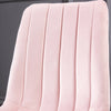 4X Dining Chairs Set Velvet Padded Seat Metal Legs Kitchen Chair Home Pink UK