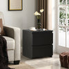 Modern Bedside Table Cabinet with 2 Drawers Nightstand Bedroom White Black NEW