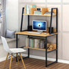 Small Computer Desk Laptop Study Writing Table Workstation & Storage Bookshelves