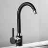 Modern Kitchen Taps Single Lever Tap Mixer Basin Mono Black Swivel Spout Faucet