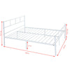 Single Double Bed Metal Frame 3ft 4ft6 Bedroom Furniture with Sprung Mattress