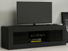 Modern Black TV Unit Cabinet Stand Sideboard High Gloss Doors RGB LED Lights