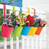 10 Pcs/Set Hanging Metal Flower Bucket Plant Pot Home Decor Garden Fence Balcony