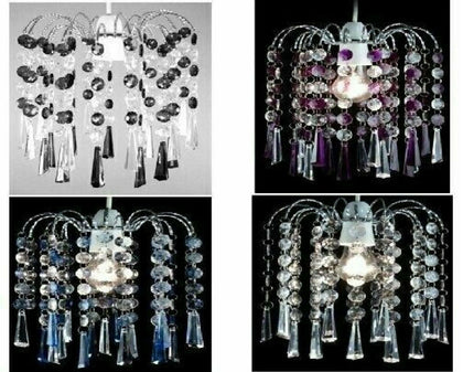 Chandelier Style Modern Ceiling Light Shade Droplet Pendant Acrylic Crystal Bead