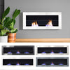 Fireplace 900/1200/1400mm Wide Bio Fireplace Inset Wall Hanging Biofire Glass