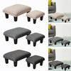 Indoor Foot Rest Stool Padded Footstool Pouffe Rest Seat Chair with Wooden Legs