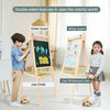 2in1 Children Kids Magnetic Wood Blackboard Whiteboard Easel Paint Drawing Board