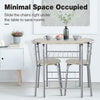 Small Table and 2 Chairs 3PCS Bar Kitchen Dining Breakfast Furniture Set W/Shelf