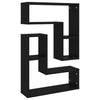 vidaXL Wall Shelves 2 pcs Black 50x15x50 cm Chipboard GF0