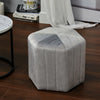 Hexagonal Stool Velvet Padded Pouffe Footstool Side Chair Living Room Bedroom