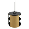 Oak TV Stand Wood Effect Oval with Black Glass Shelves for TVs 28" 32" 37" 40"