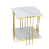 Luxury Coffee Table Sofa Side 40cm Square Centre Accent Table Living Room Golden
