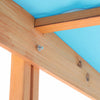 NEW! Childrens Wooden Garden Sand Pit with Adjustable Canopy Sun Shade