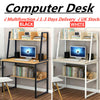 Small Computer Desk Laptop Study Writing Table Workstation & Storage Bookshelves