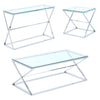 Living Room Glass Console Table Coffee Table Side End Table Chrome Leg Furniture