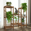 Wooden Plant Stand Indoors Ladder Rack High Low Corner Flower Display Shelves