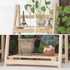 Folding Plants Stand 3 Tier Ladder Shelf Wood Bookshelf Storage Rack Home Décor