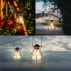 Solar Powered Hanging Copper Lantern Retro Outdoor Decor Light Table Lamp Bulb
