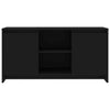 Black Modern Small TV Stand Unit Cupboard Doors Media Shelf Cabinet Furniture