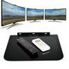 1 Tier Black Glass Floating Wall Mount Shelf DVD Player Sky Box Game Console