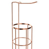 Rose Gold Free Standing Bathroom Toilet Roll Holder Stand Rack Holds Extra Rolls