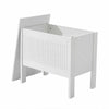 WOODEN BATHROOM STORAGE CHEST WHITE CABINET LAUNDRY CLOTHES BASKET BIN UNIT