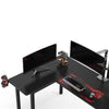 L Shaped Gaming Computer Desk Racing Table Home Study Workstation Cup Holder