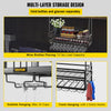 Ceiling-Mounted Bar Wine Rack Wine Glass Hanging Rack 46.9x11.8in Black