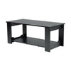 Two-Tier Contemporary Coffee Table w/ Open Shelf 4 Legs Home Furniture Vintage