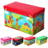 Kids Boys Girls Large Folding Storage Toy Box Books Chest Clothes Seat Stool