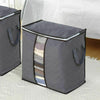 4x Underbed Clothes Grey Storage Bags Ziped Organizer Wardrobe Cube Closet Boxes