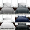 Luxury Reversible Satin Duvet Quilt Cover Bedding Set Single Double King Size