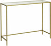 Narrow Console Table Modern Hallway Furniture Vintage Slim Metal Side Shelf