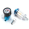 Mini Air Pressure Regulator Gauge Spray Gun & In-Line Water Trap Air Filter UK