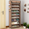 DUSTPROOF 10 TIER 27 PAIR SHOES CABINET STORAGE ORGANISER RACK STAND HOLD CANVAS