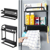 Kitchen Refrigerator Side Magnetic Rack Storage Shelf Paper Towel Rail Organizer