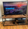 Industrial TV Stand Vintage Retro Unit Storage Media Cabinet Rustic Metal Wood