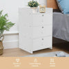 3 Drawers Bedside Table Bedroom Cabinet Storage Night Stand White End Table UK