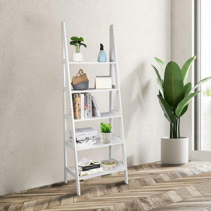 5 Shelf Ladder Shelf Storage Bookcase Rack Shelves Display Stand Collectables