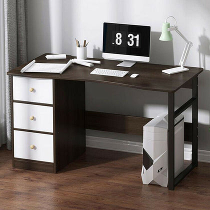 3 Drawers Large Desktop Computer Desk PC Laptop Study Table Writing Workstation
