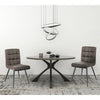 1x Dining Chairs Living Room Chairs with velvet +metal Counter Chairs dark grey